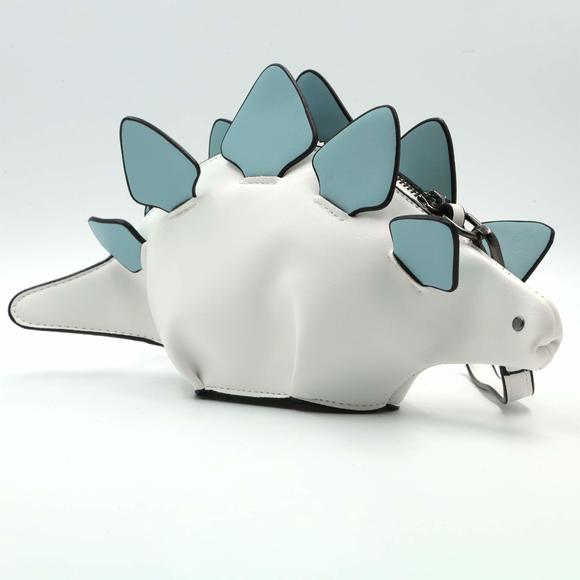 Dinosaur Shoulder Purses, Pu Stegosaurus Crossbody Bag Girl White -_- - Picture 2 of 7